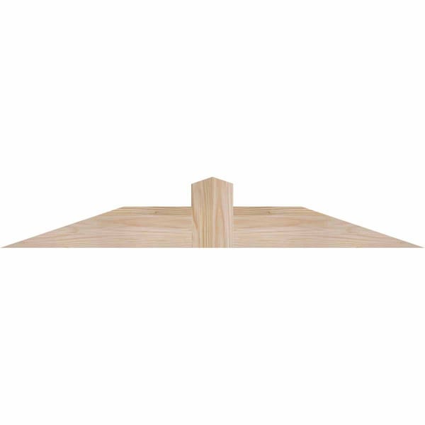 Ekena Millwork Portland Smooth Timber Gable Bracket, Douglas Fir, 36"W x 6"H x 3 1/2"D x 3 1/2"F, 4/12 Pitch GBW036X06X0404POR00SDF - main